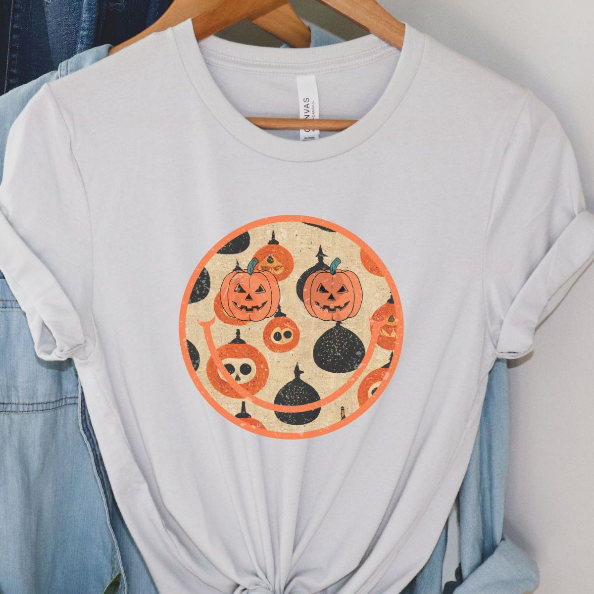 Pumpkin Face Women's Tee Halloween