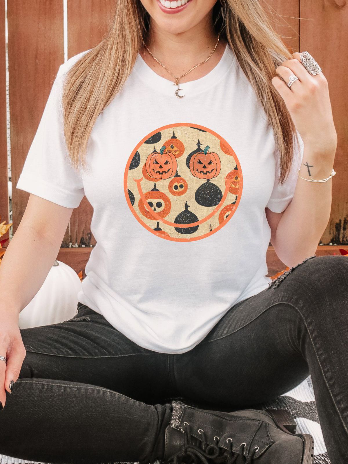 Pumpkin Face Women's Tee Halloween