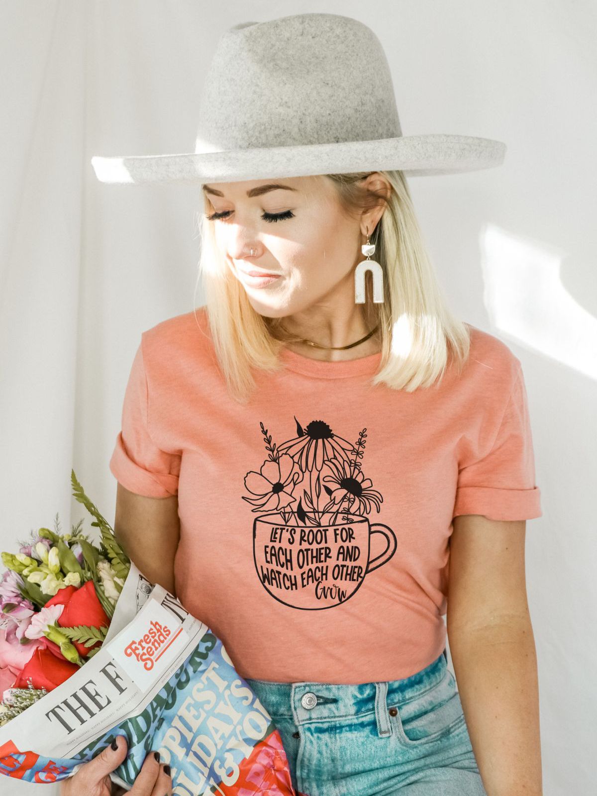Floral Design Women's T-Shirt Spring