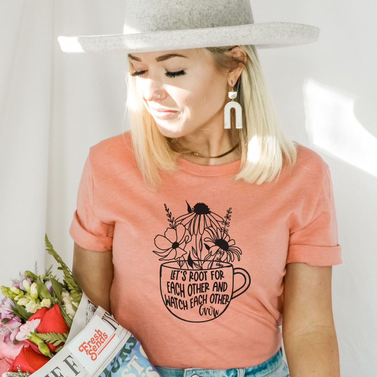 Floral Design Women's T-Shirt Spring