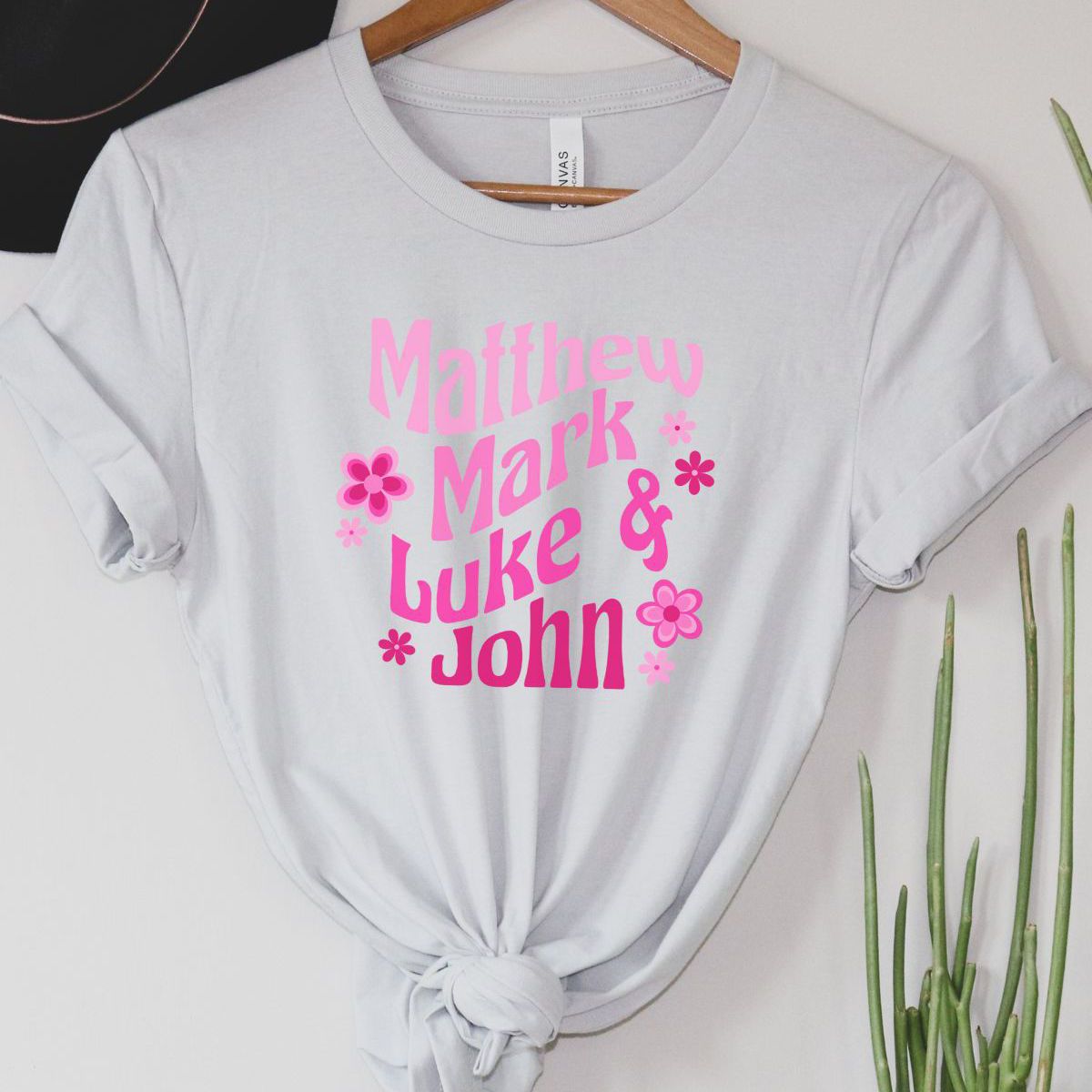 Floral Names Womens T-Shirt Casual
