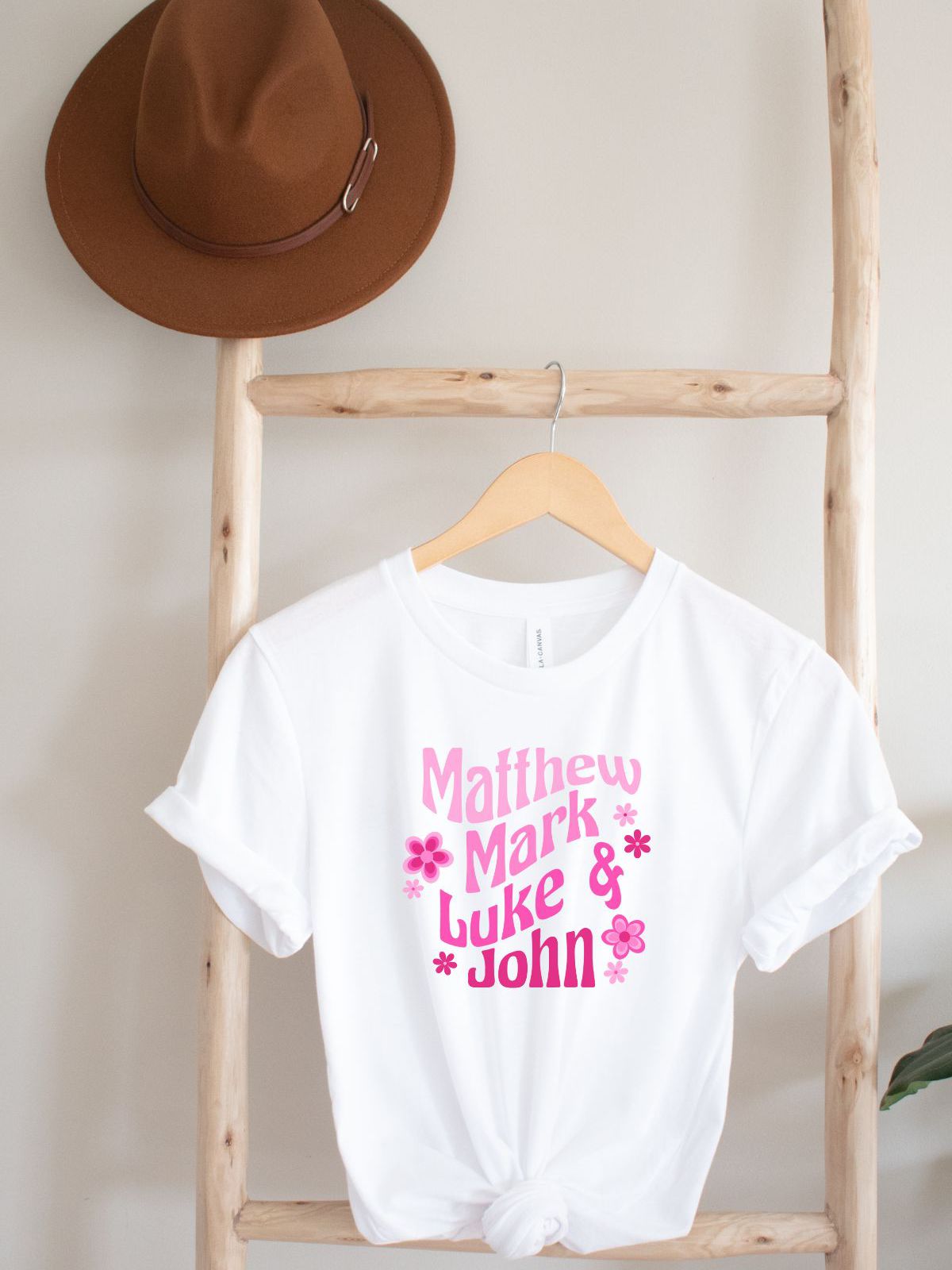 Floral Names Womens T-Shirt Casual