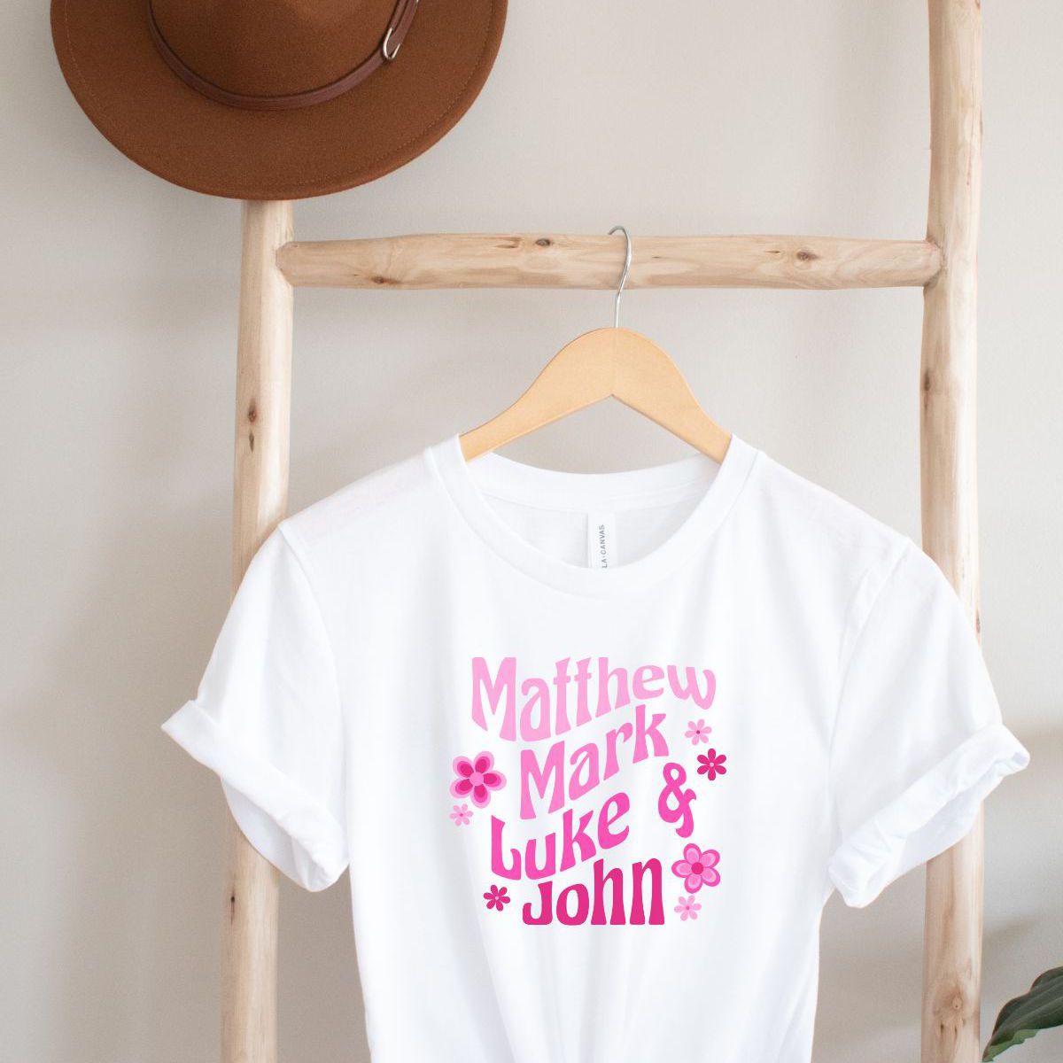 Floral Names Womens T-Shirt Casual