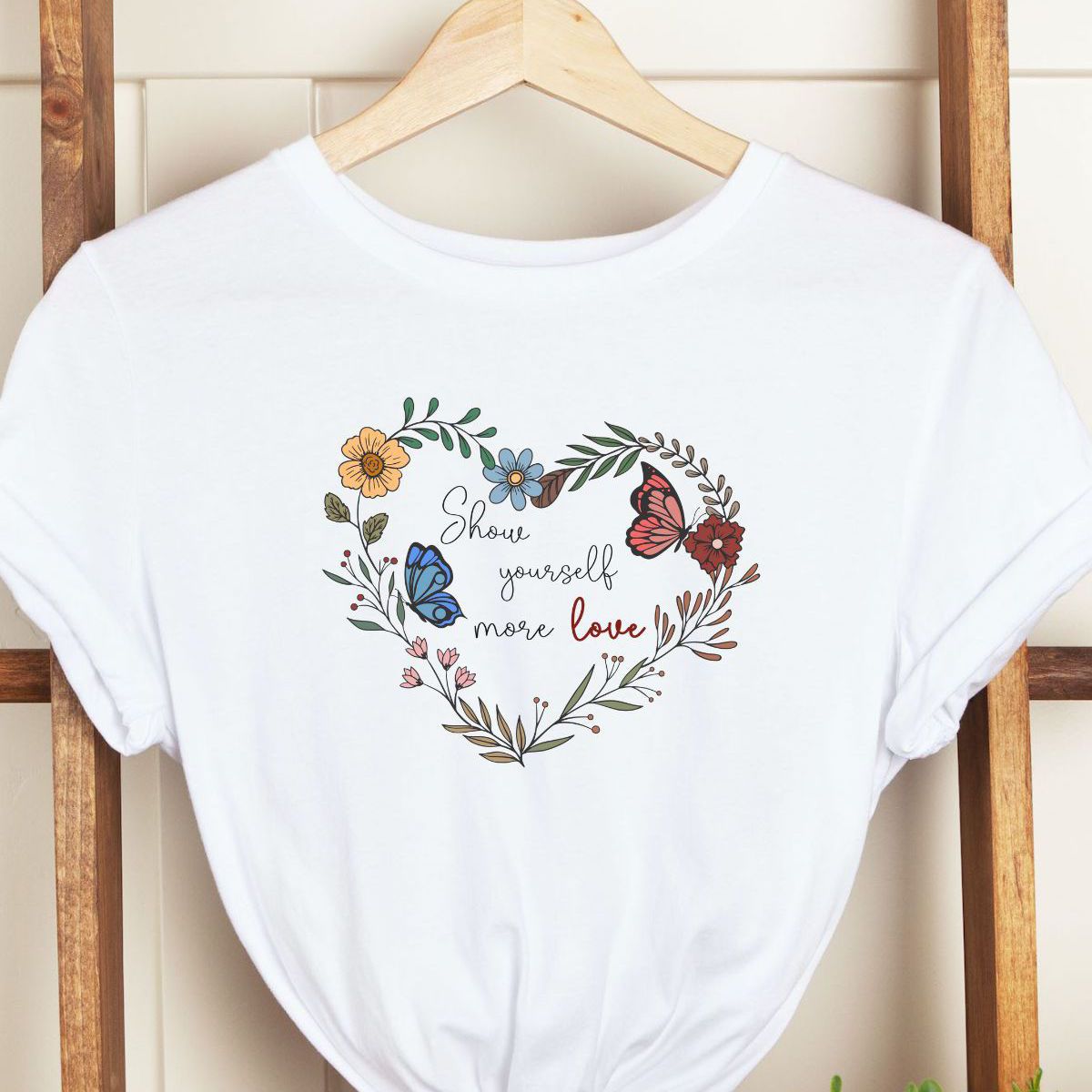 Floral Heart Womens Tee Spring
