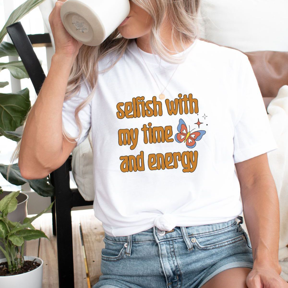 Selfish Womens T-Shirt Casual