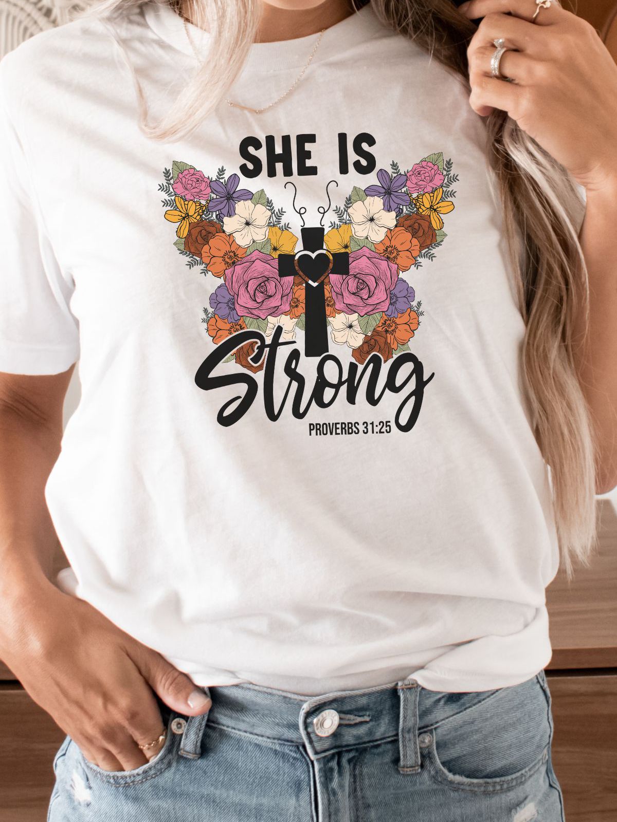 She Is Strong Womens T-Shirt