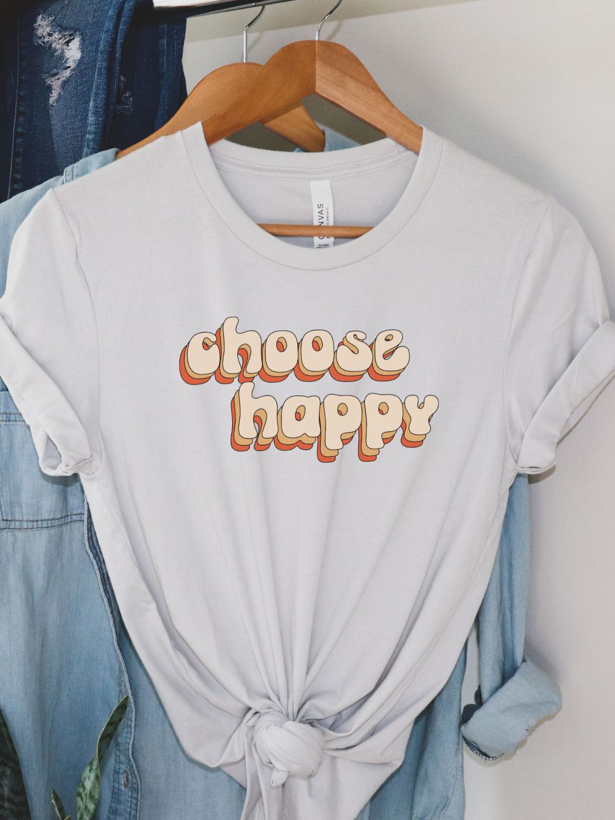 Choose Happy Women's T-Shirt Casual