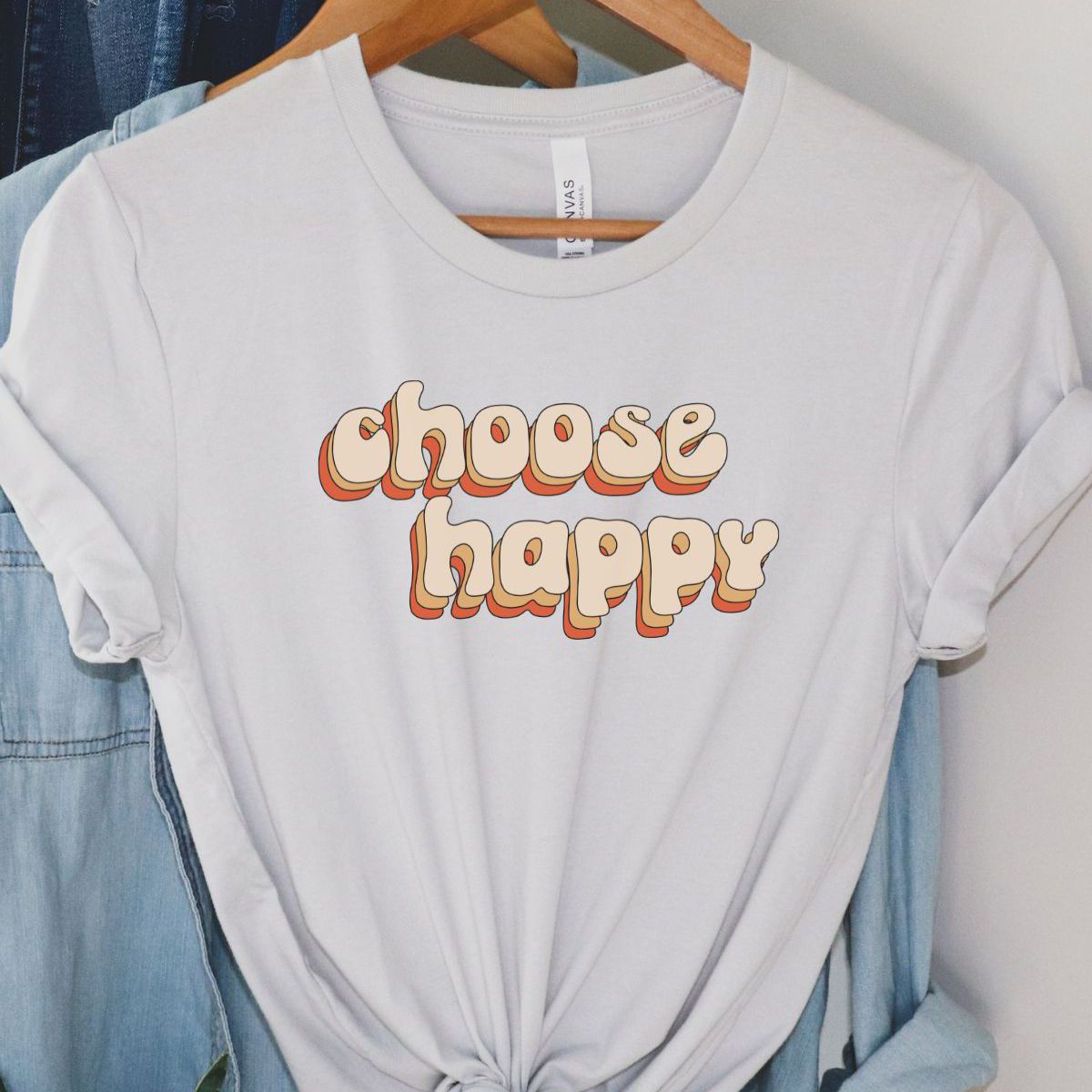 Choose Happy Women's T-Shirt Casual