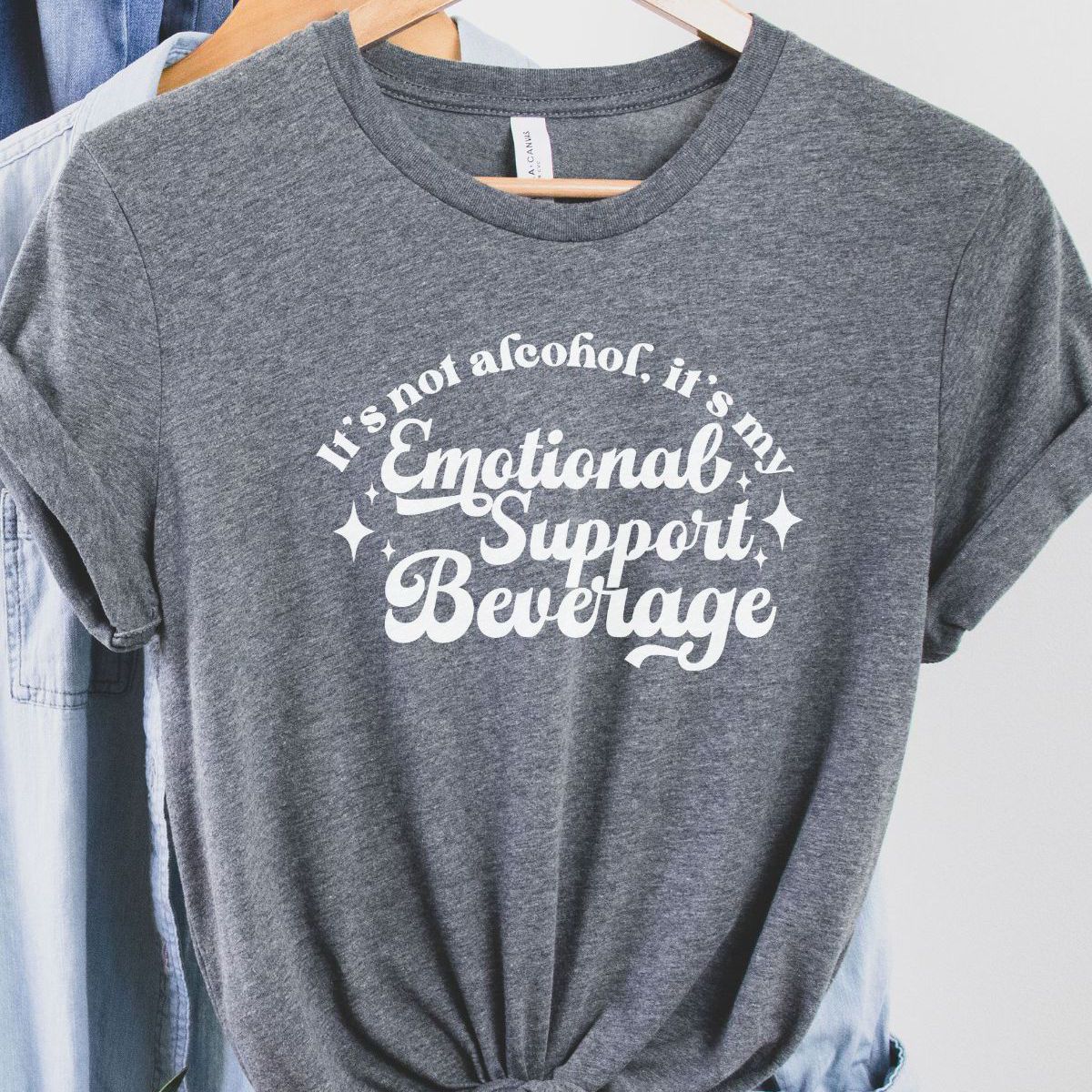 Emotional Support Beverage Women T-Shirt Casual