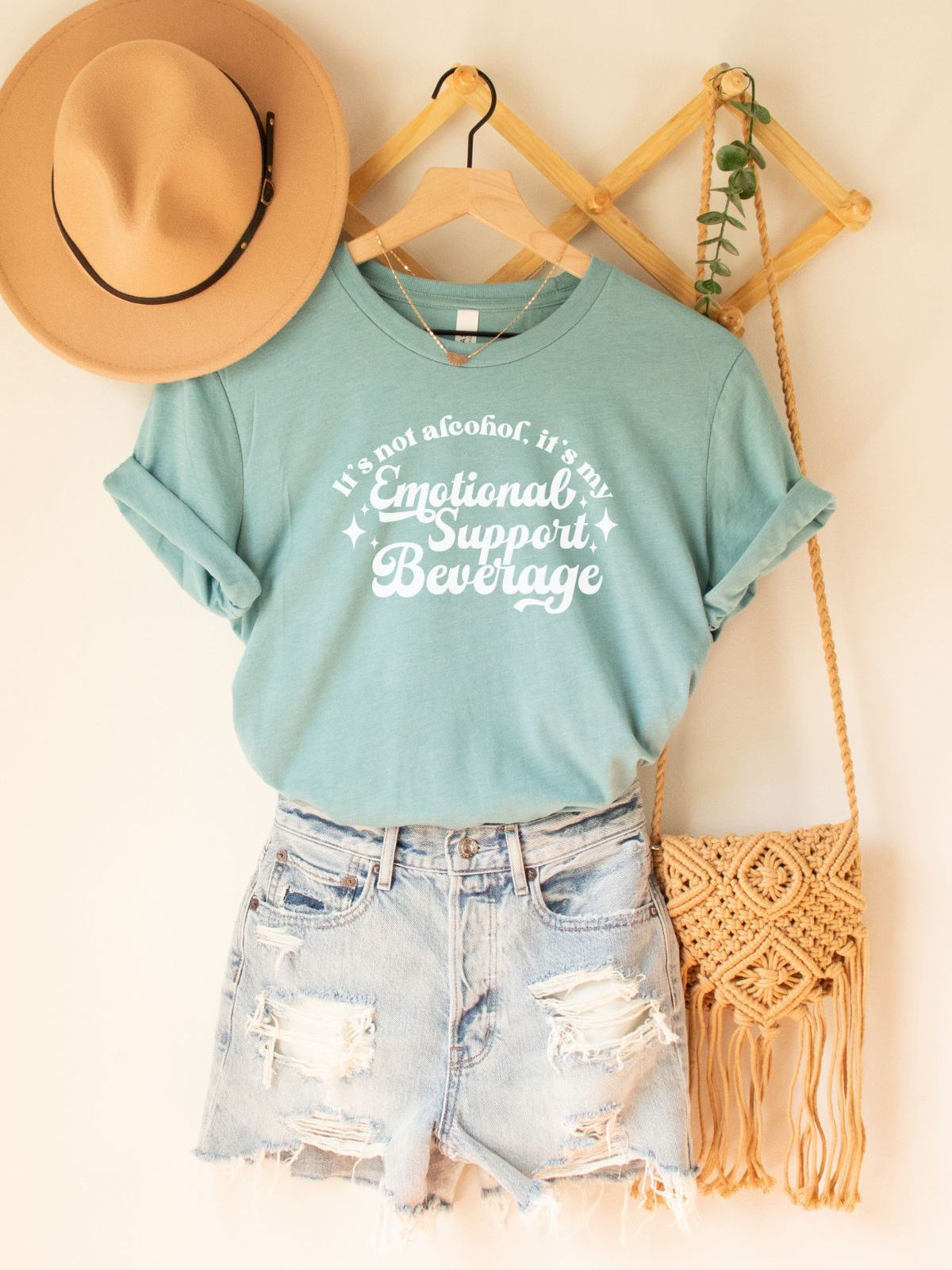 Emotional Support Beverage Women T-Shirt Casual