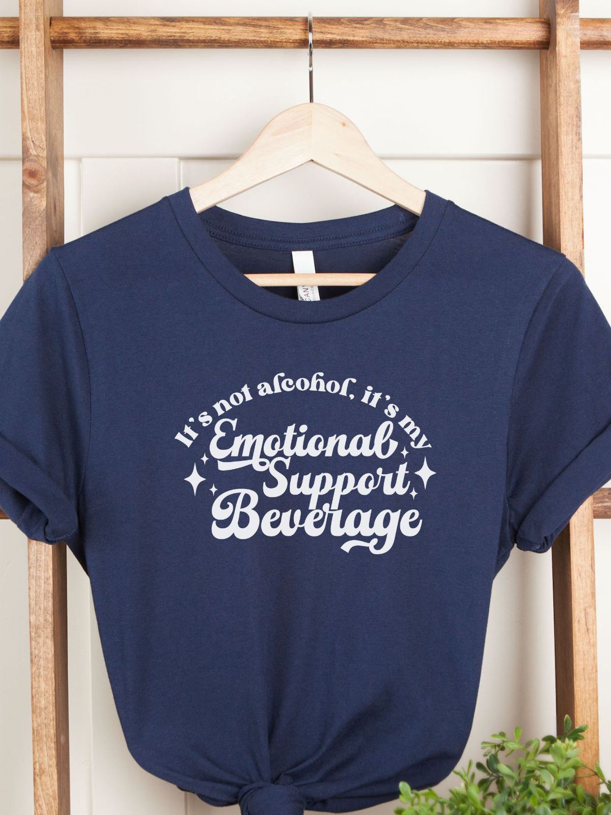Emotional Support Beverage Women T-Shirt Casual