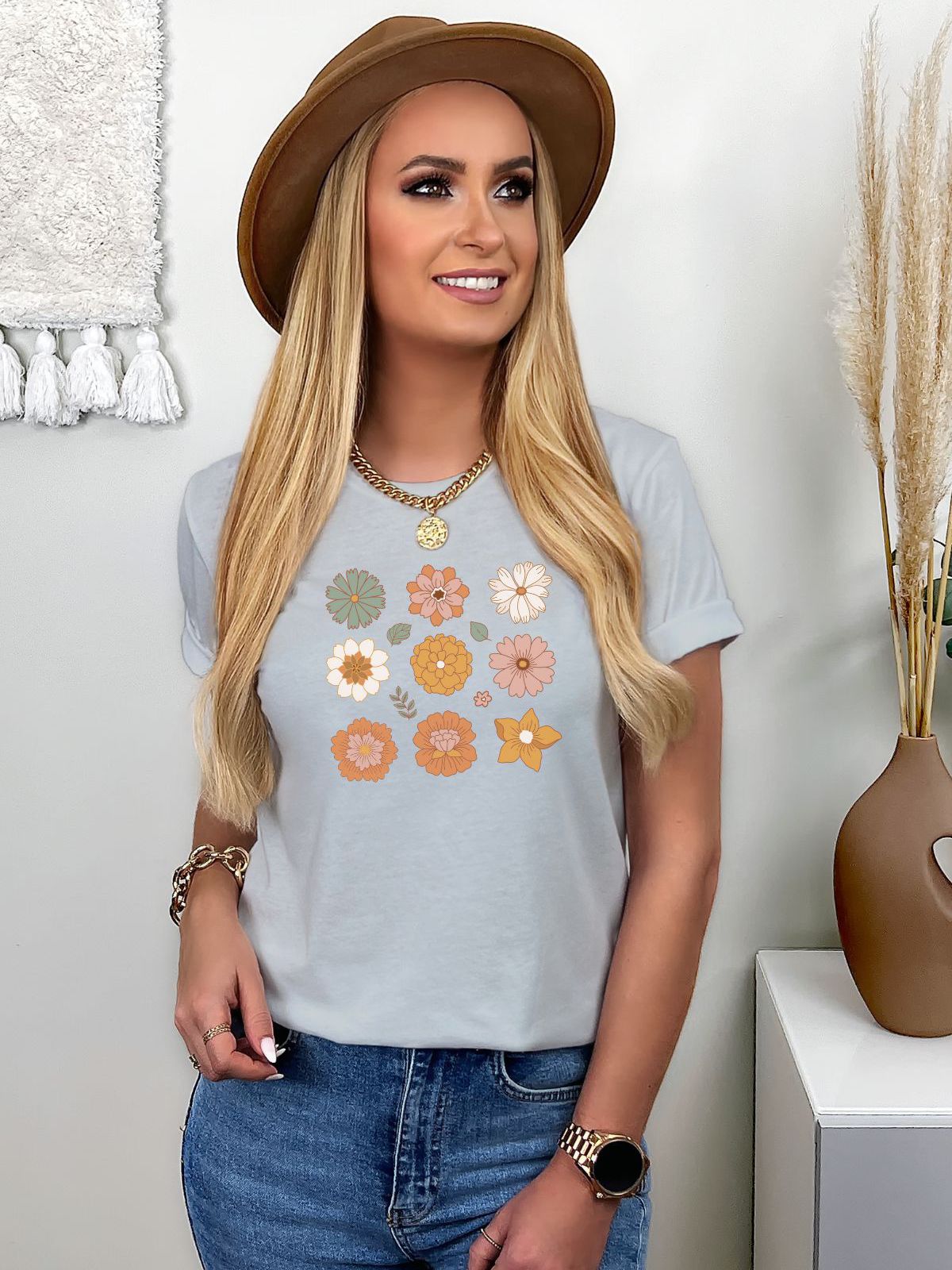 Floral Womens T-Shirt Spring