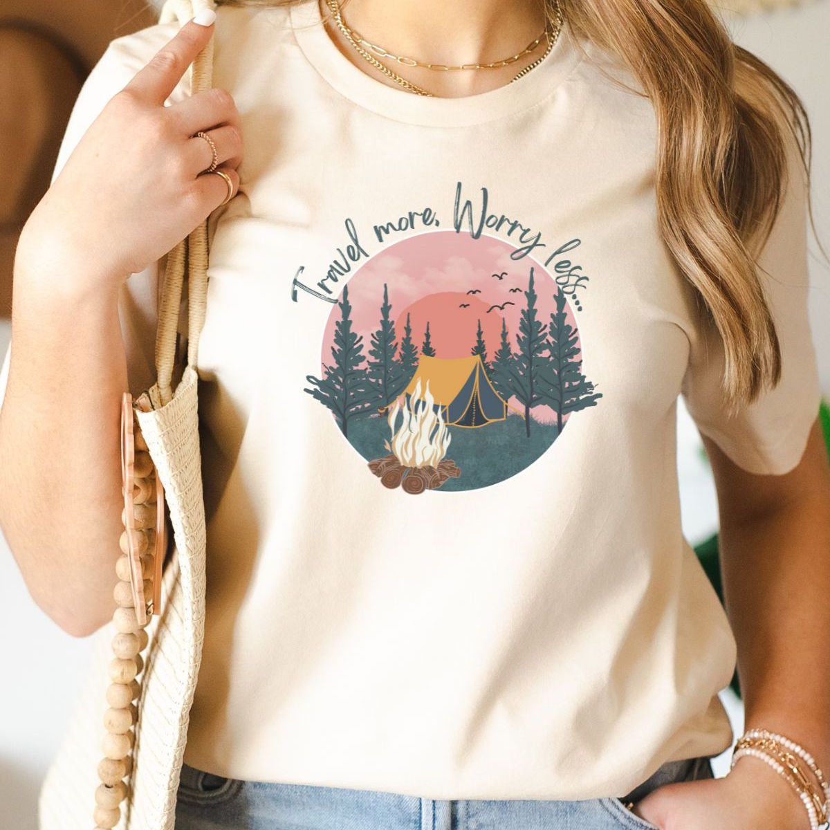 Travel More T-Shirt Women Camping