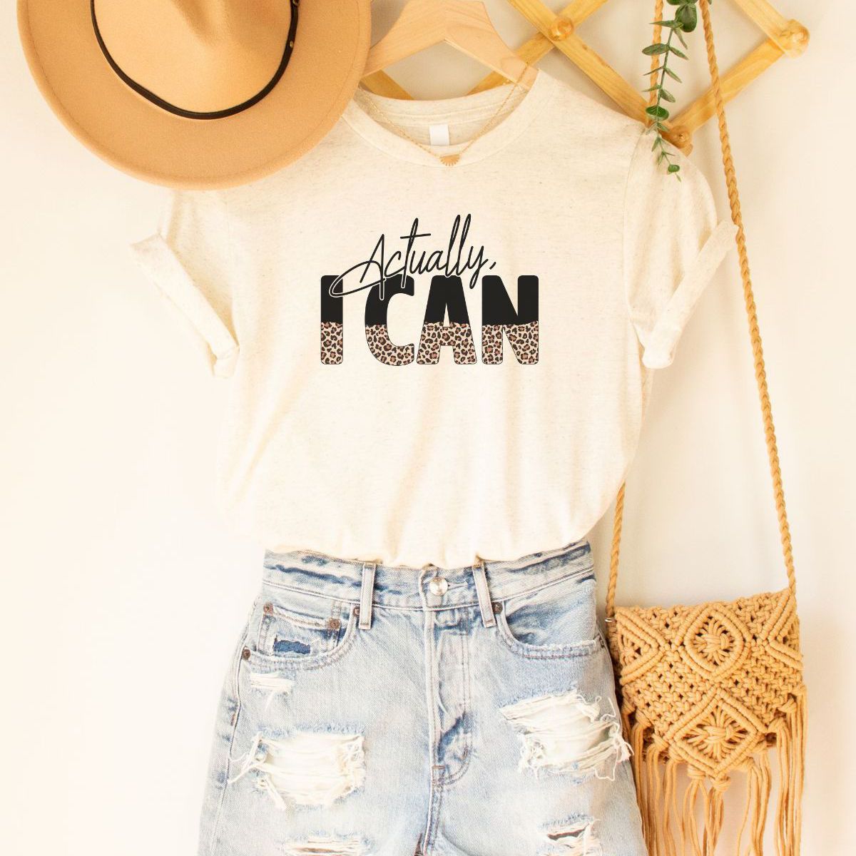 Actually I Can Womens T-Shirt Inspirational