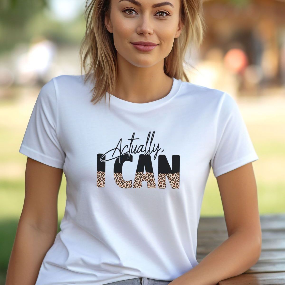 Actually I Can Womens T-Shirt Inspirational