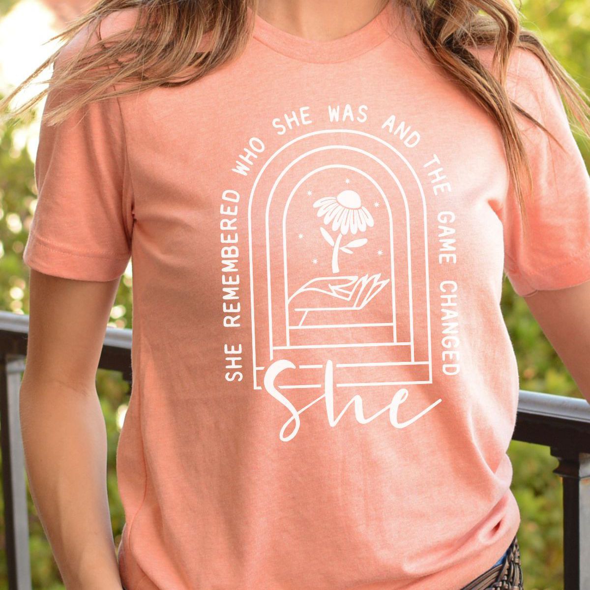 She Remembered Womens Tee Inspirational