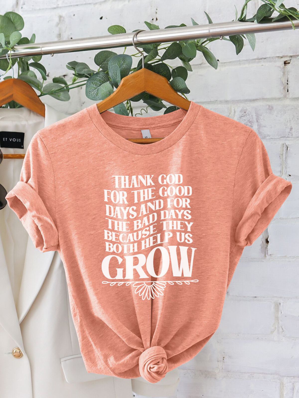 Thank God Quote Women's T-Shirt Casual