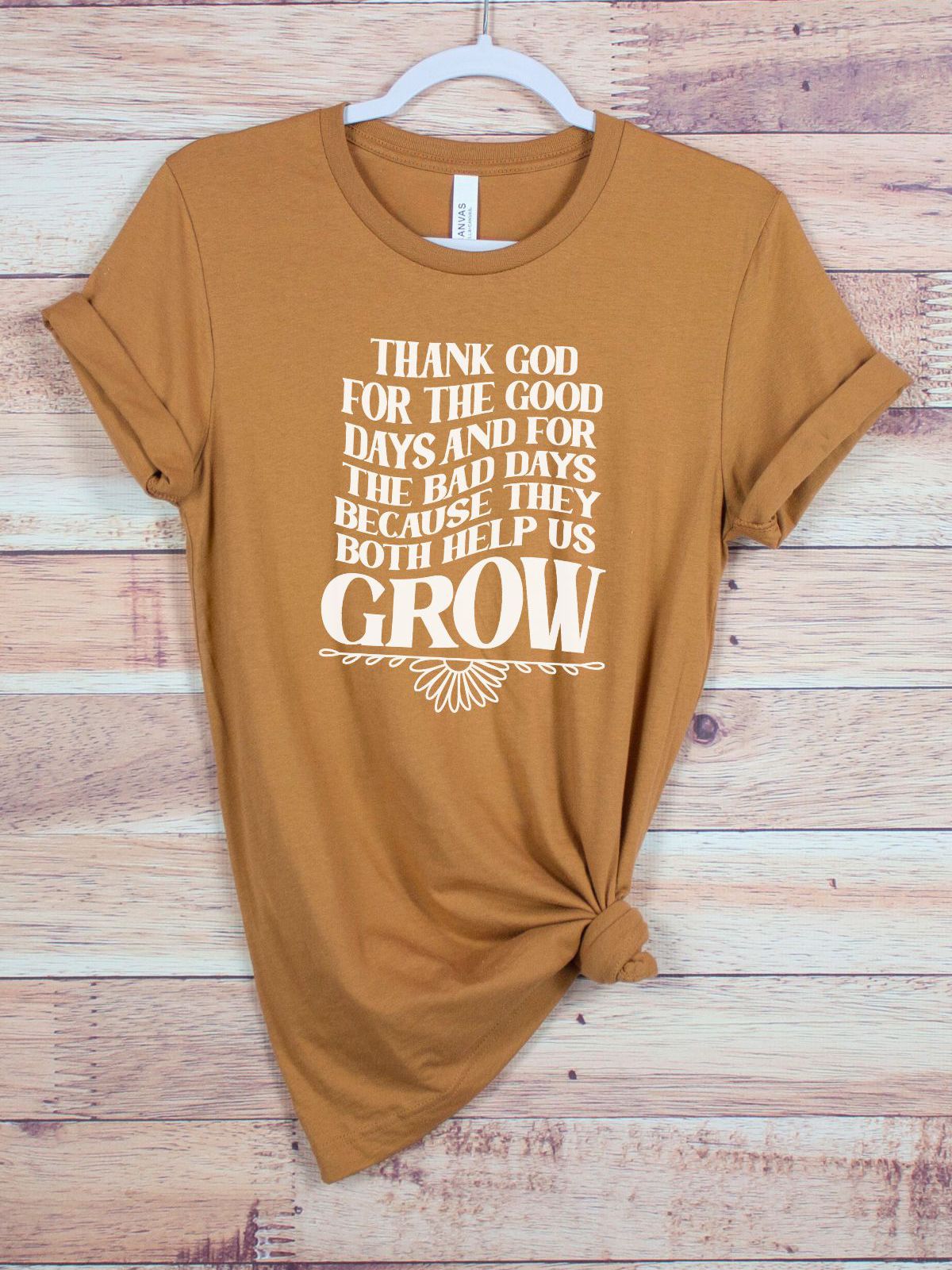 Thank God Quote Women's T-Shirt Casual