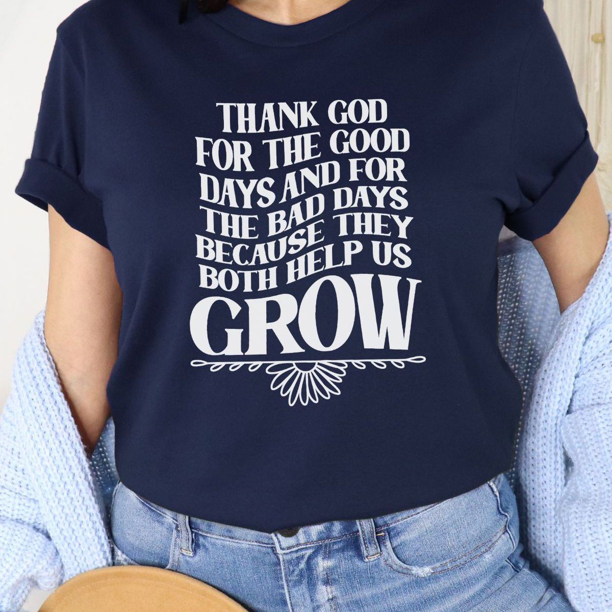 Thank God Quote Women's T-Shirt Casual
