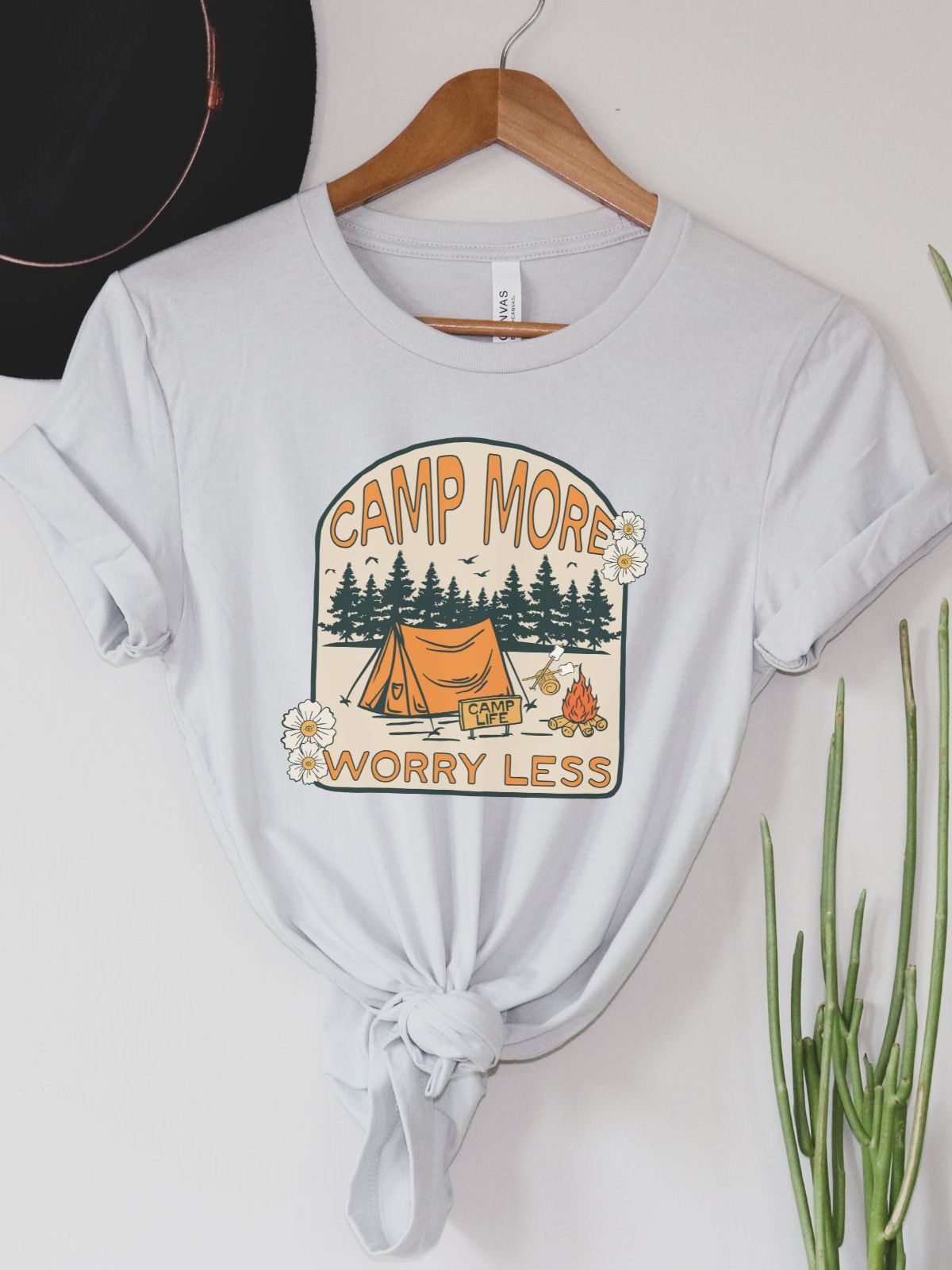 Camp More Worry Less Women's T-Shirt Outdoors