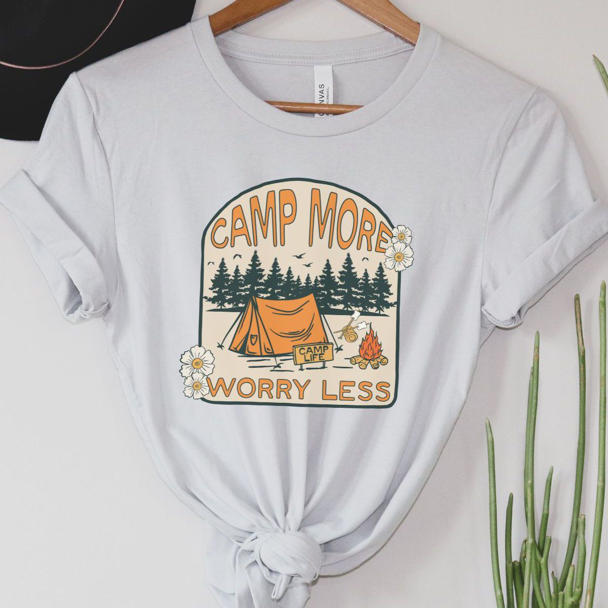 Camp More Worry Less Women's T-Shirt Outdoors