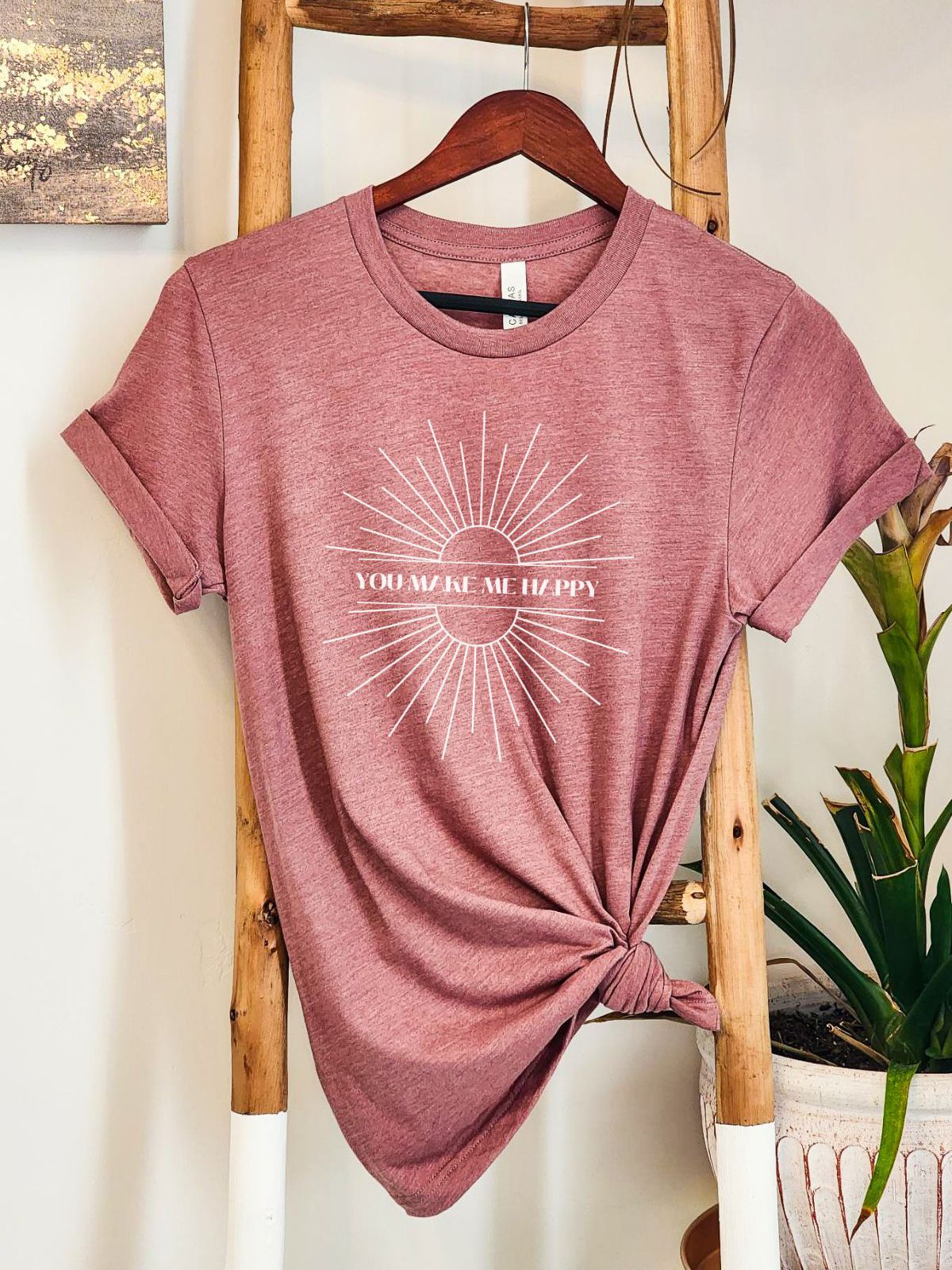 You Make Me Happy Womens T-Shirt Summer
