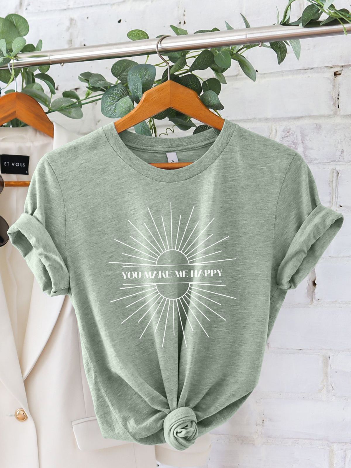You Make Me Happy Womens T-Shirt Summer