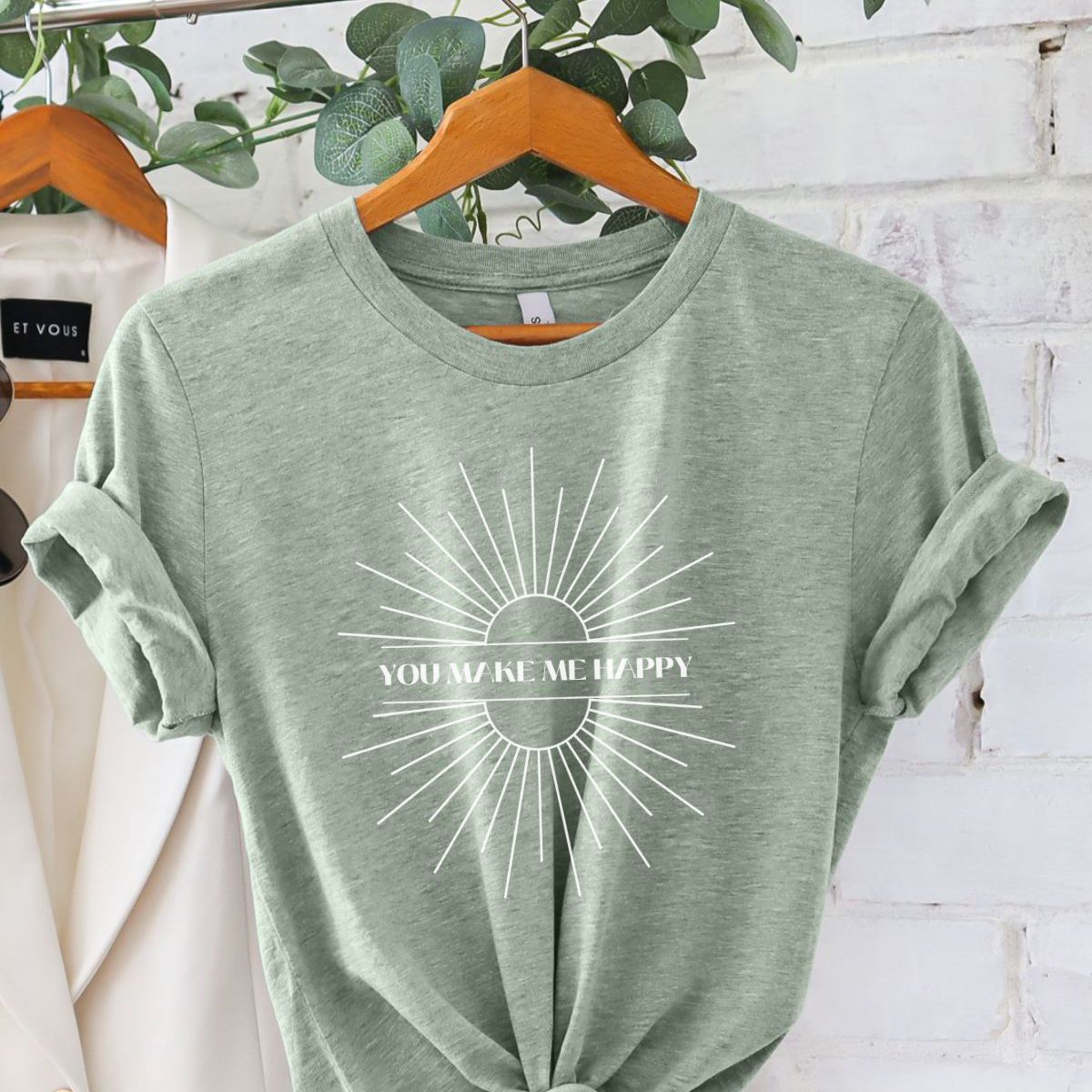 You Make Me Happy Womens T-Shirt Summer