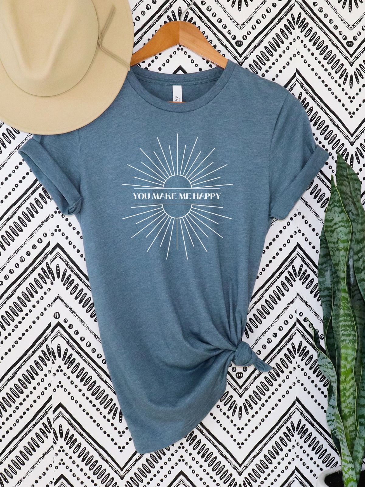 You Make Me Happy Womens T-Shirt Summer
