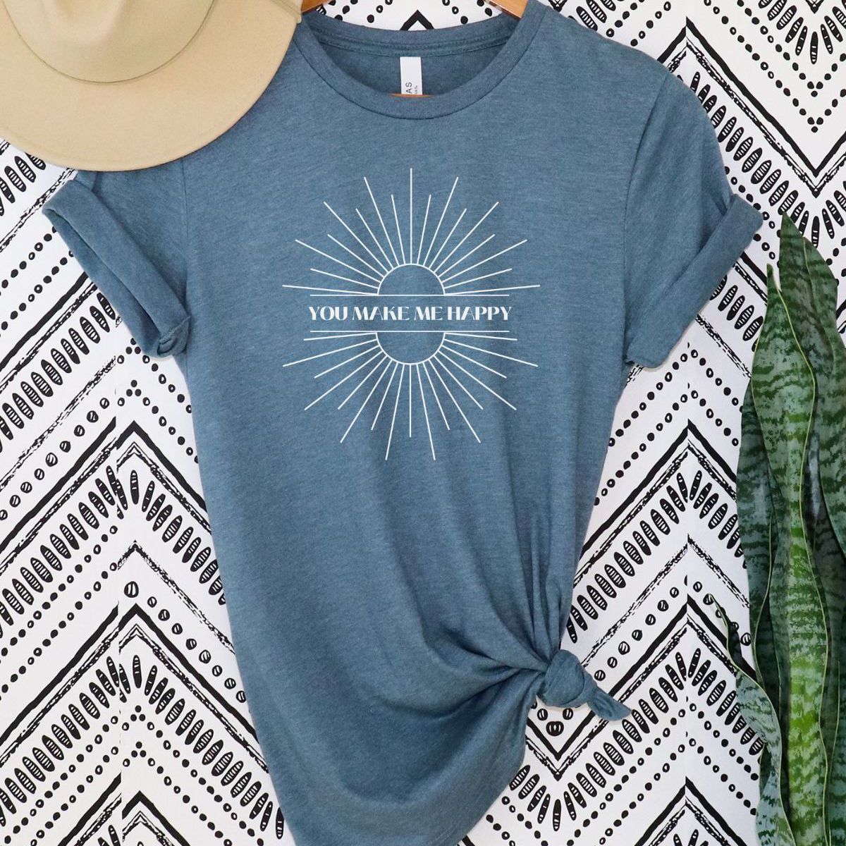 You Make Me Happy Womens T-Shirt Summer