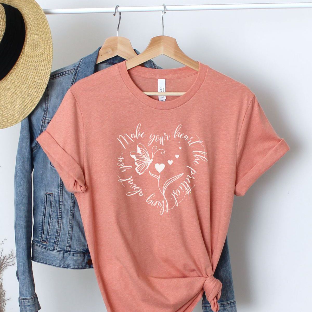 Heart Graphic Women's T-Shirt Spring