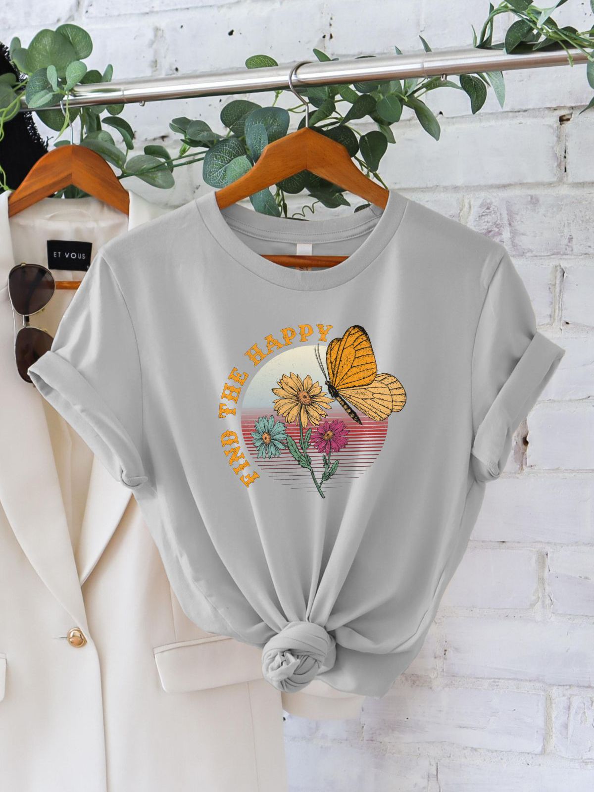 Find The Happy Womens T-Shirt Spring