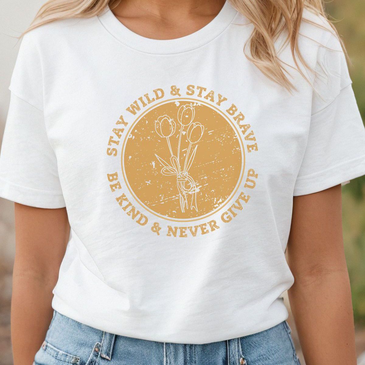 Stay Wild Womens T-Shirt Inspirational Spring