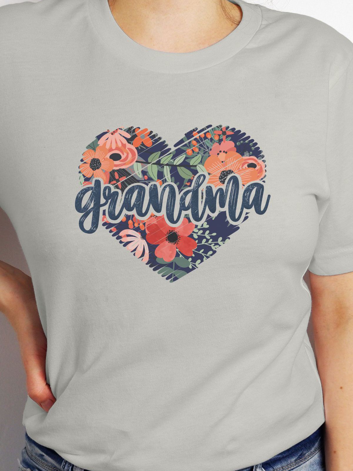 Floral Heart Grandma Tee