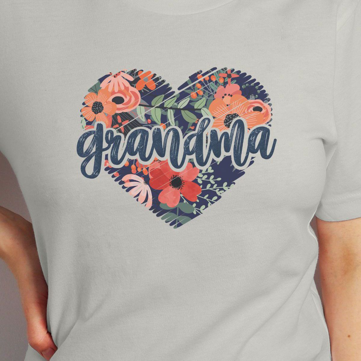 Floral Heart Grandma Tee