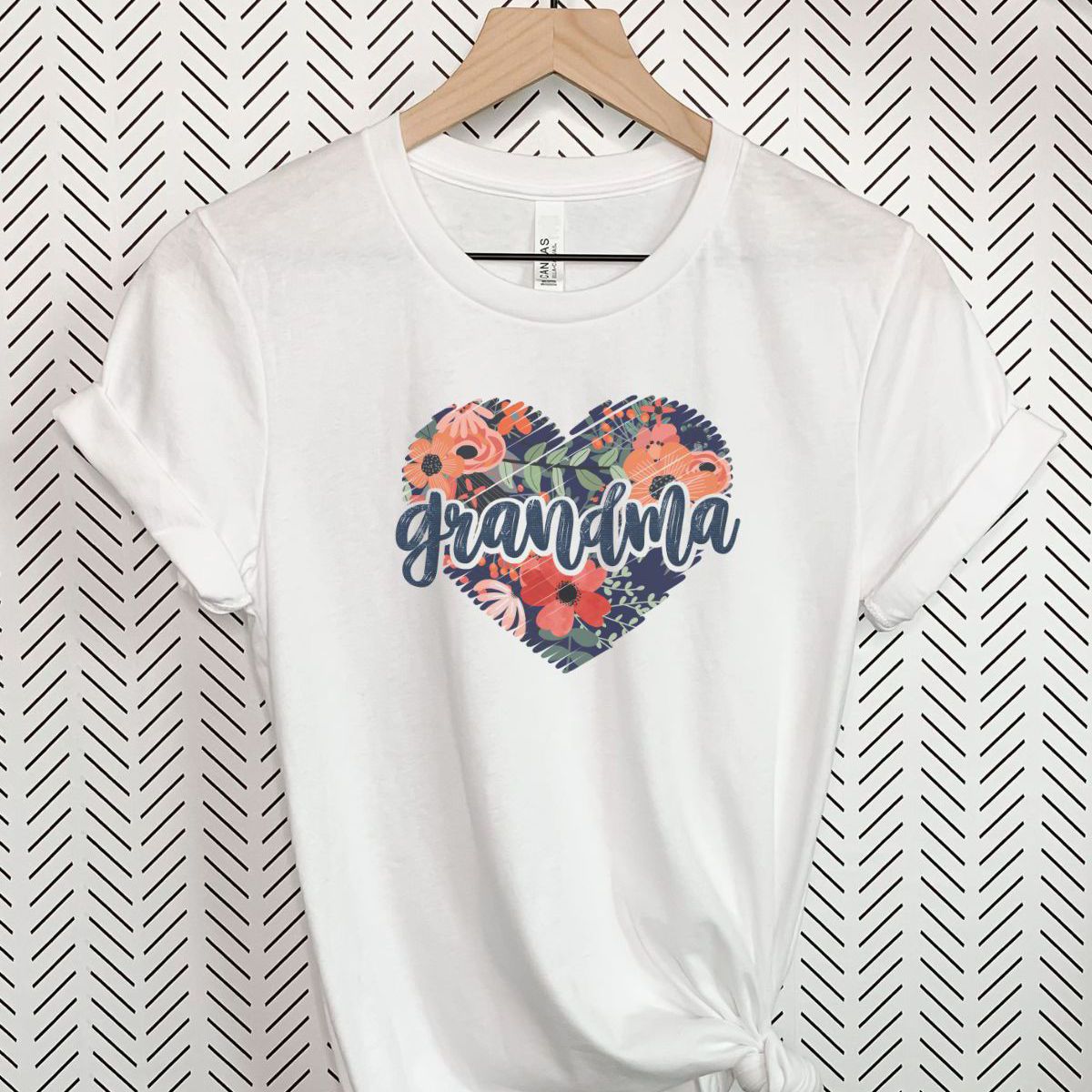 Floral Heart Grandma Tee