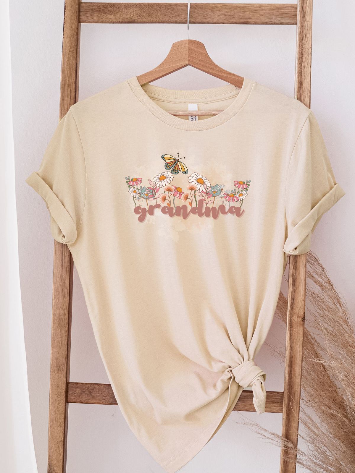 Butterfly Floral Grandma T Shirt