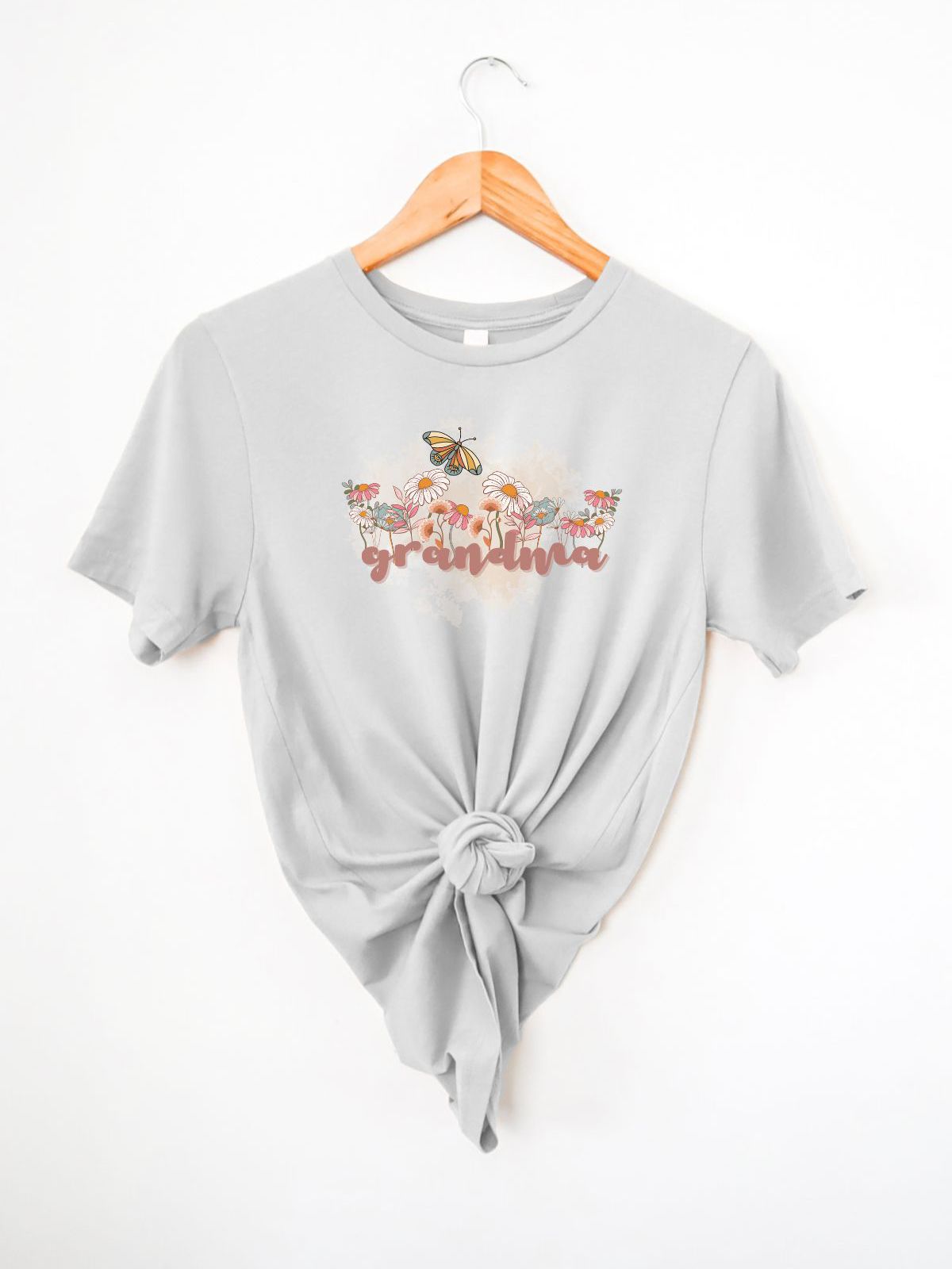 Butterfly Floral Grandma T Shirt