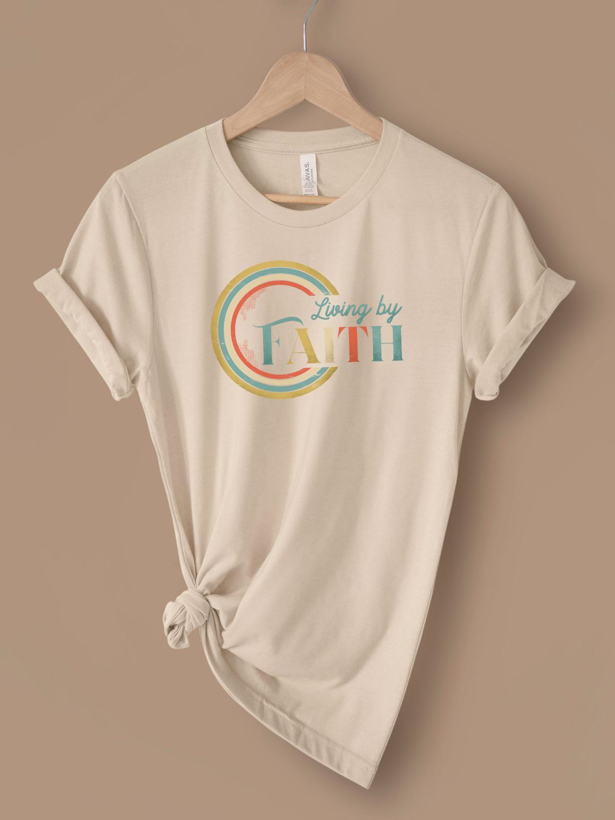 Living by Faith Women's T-Shirt Inspirational