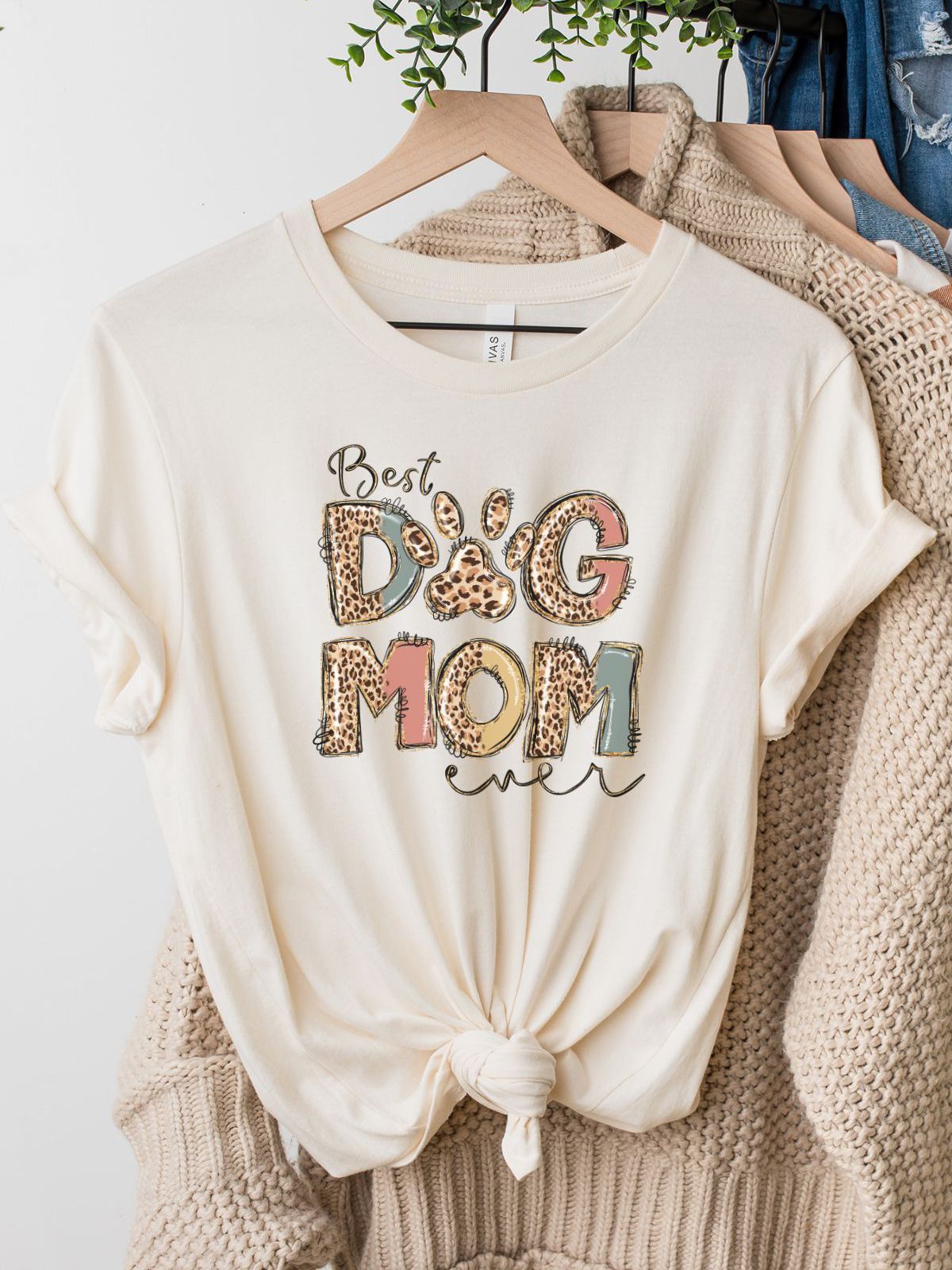 Best Dog Mom Women's T-Shirt Casual