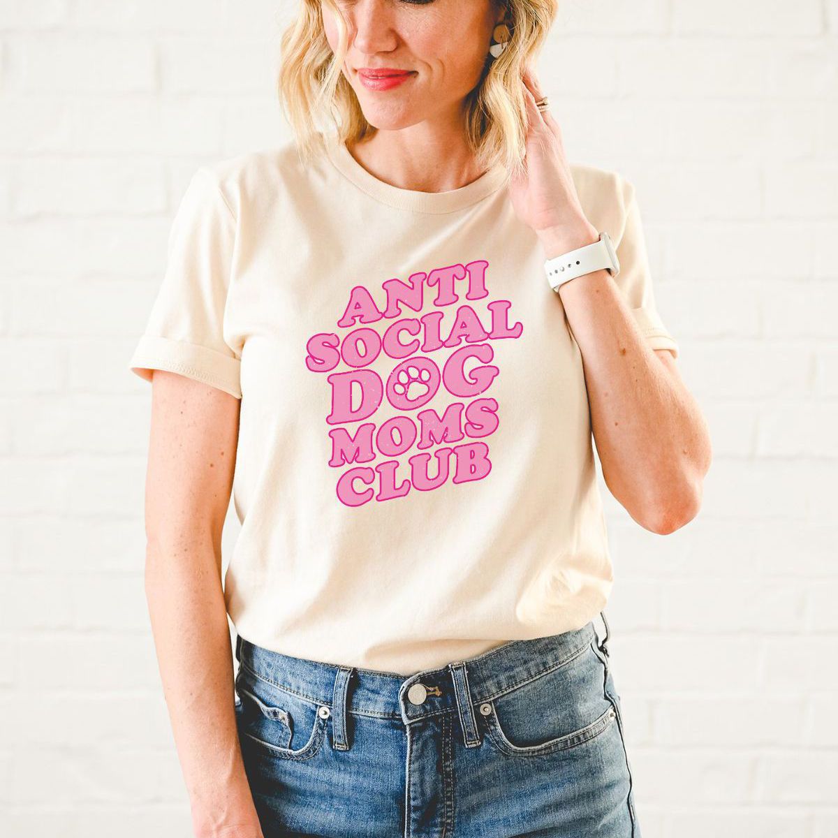 Anti Social Dog Moms Club Women T-Shirt