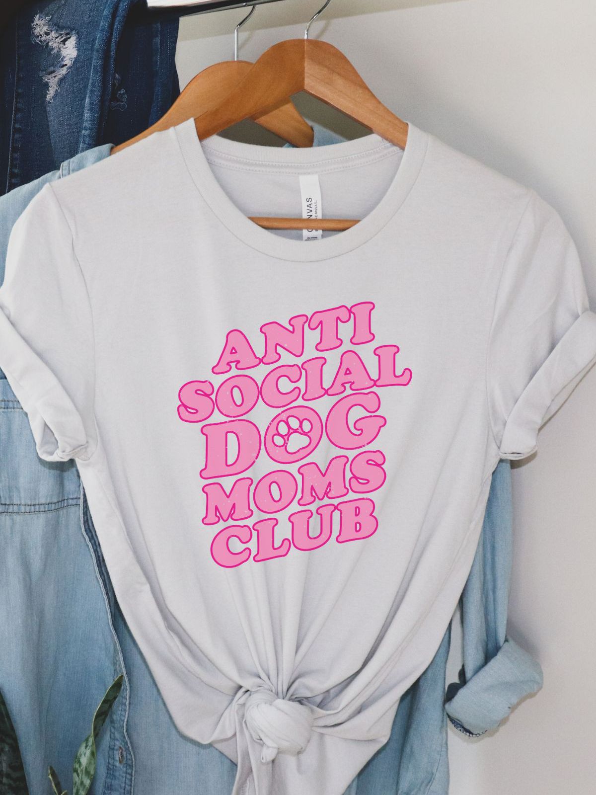 Anti Social Dog Moms Club Women T-Shirt