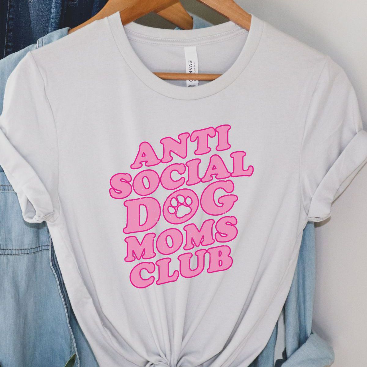 Anti Social Dog Moms Club Women T-Shirt