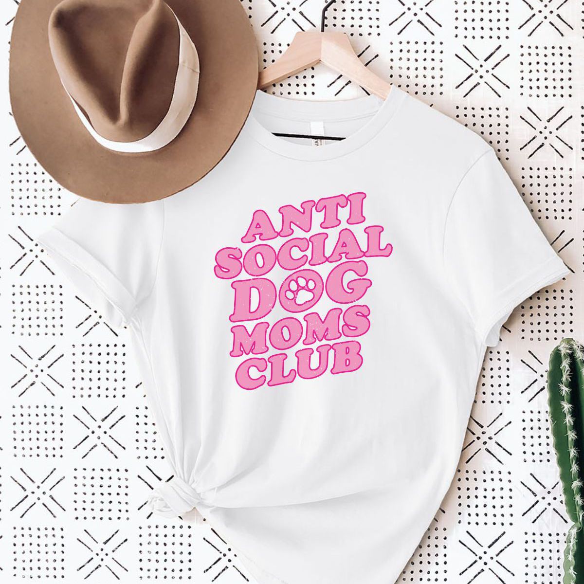 Anti Social Dog Moms Club Women T-Shirt