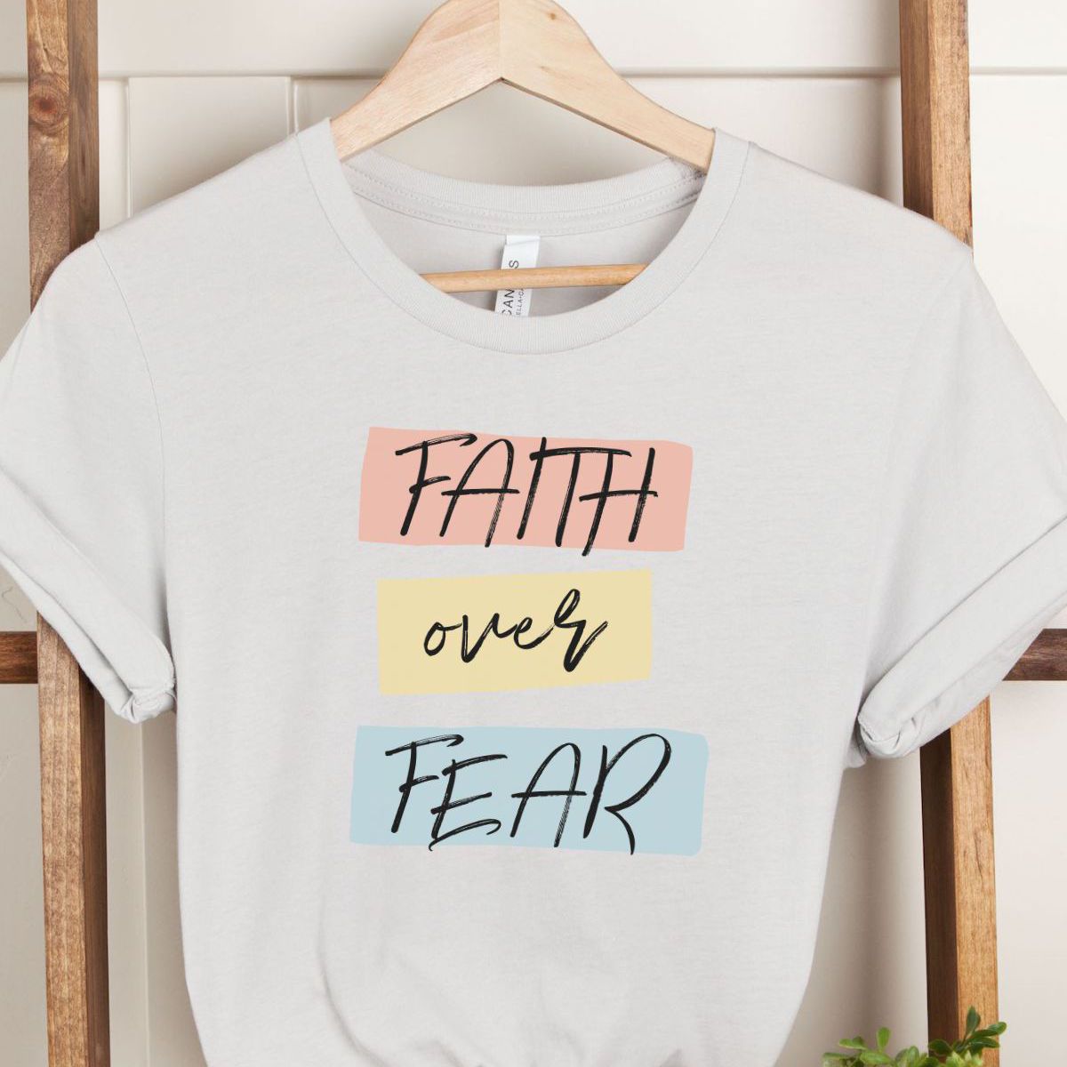 Motivational Faith Over Fear Tee