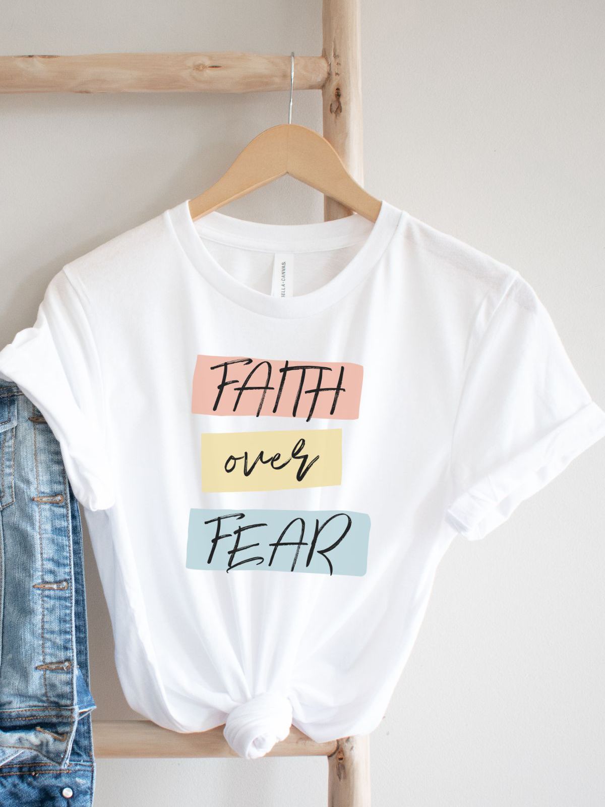 Motivational Faith Over Fear Tee