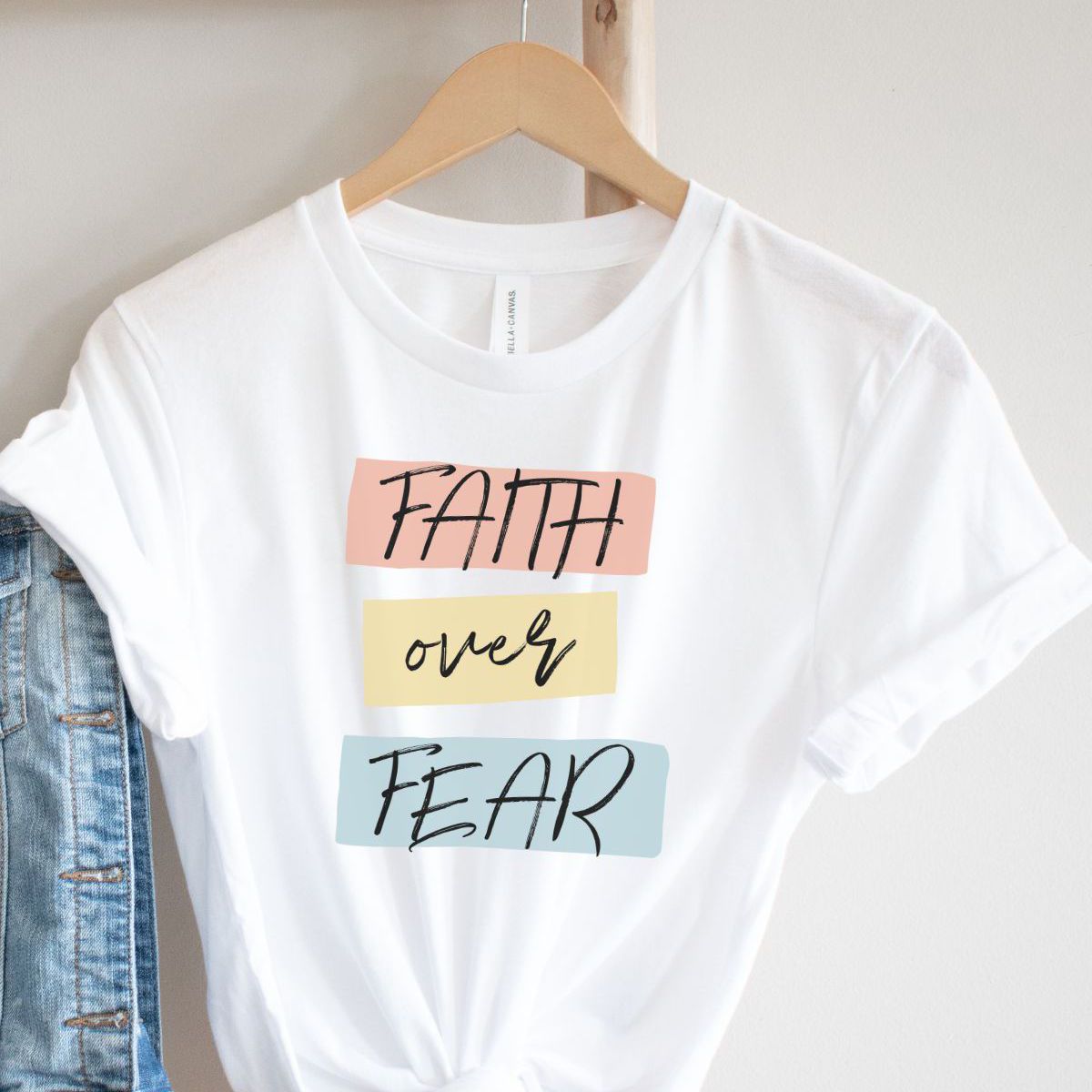 Motivational Faith Over Fear Tee