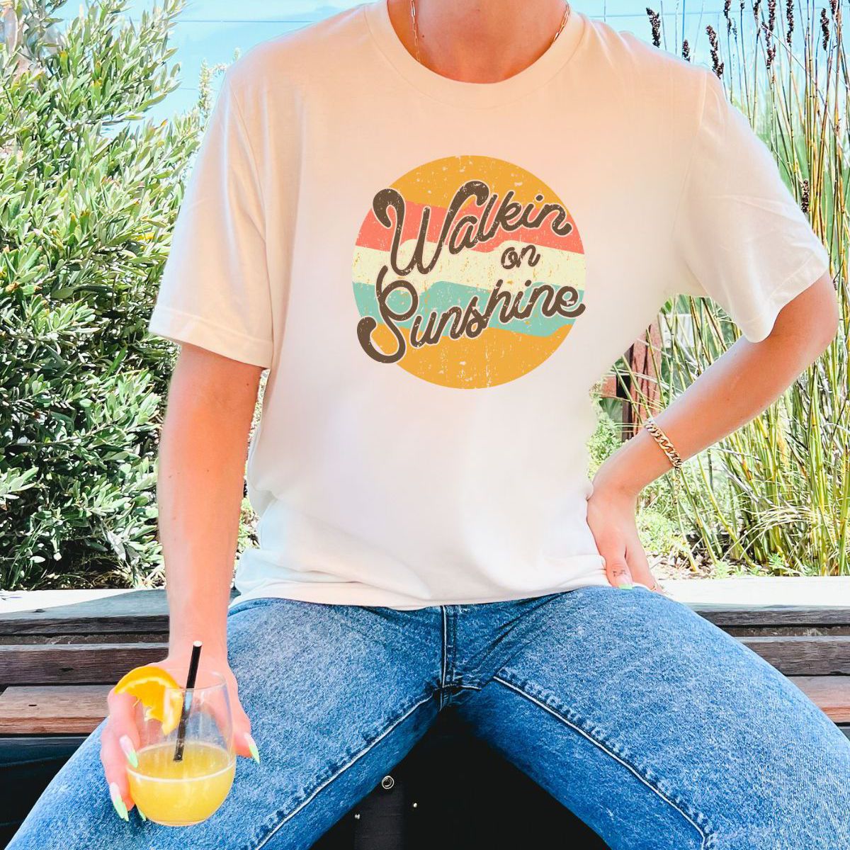 Walkin on Sunshine Womens T-Shirt Summer