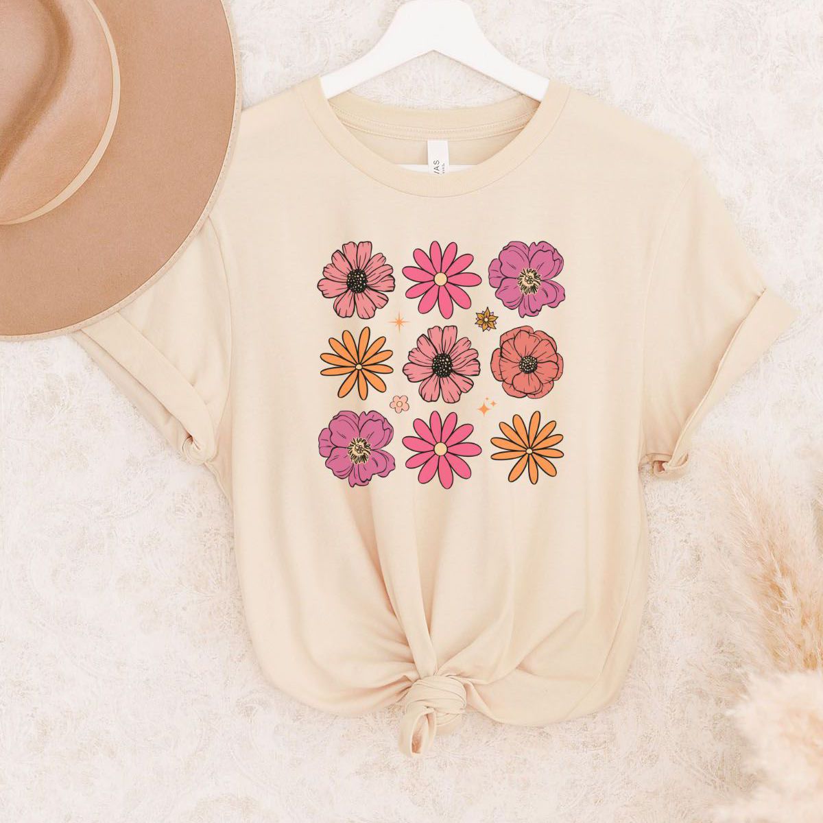 Floral Womens T-Shirt Spring Casual
