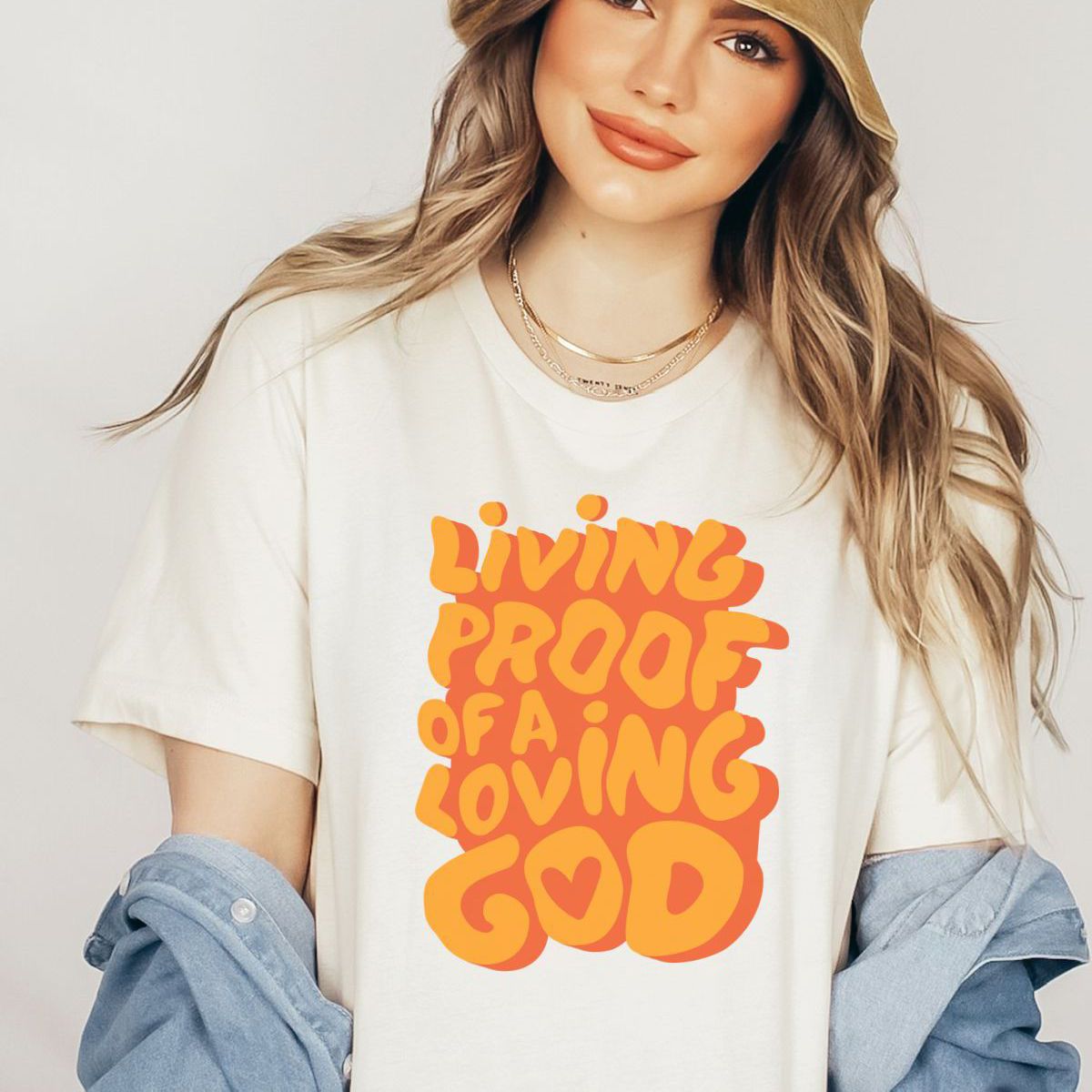 Living Proof Womens T-Shirt Faith Inspiration